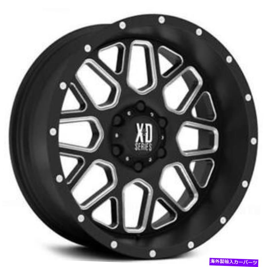 ホイール　４本セット （4）18x9 XDホイールXD820グレネードサテンブラックミルドロードリム（B46） (4) 18x9 XD Wheels XD820 Grenade Satin Black Milled Off Road Rims (B46)【並行輸入品】