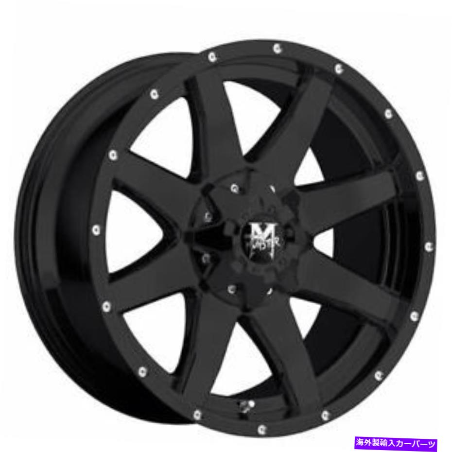 ホイール　４本セット （4）20x12オフロードモンスターホイールM08マットブラックリム（B45） (4) 20x12 Off Road Monster Wheels M08 Matte Black Rims (B45)【並行輸入品】