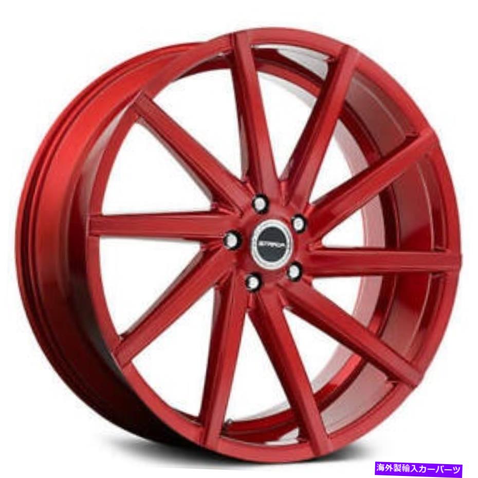 ホイール　４本セット （4）20 "ストラダホイールセガキャンディレッドリム（B43） (4) 20" Strada Wheels Sega Candy Red Rims(B43)【並行輸入品】｜Us Custom Parts Shop USDM