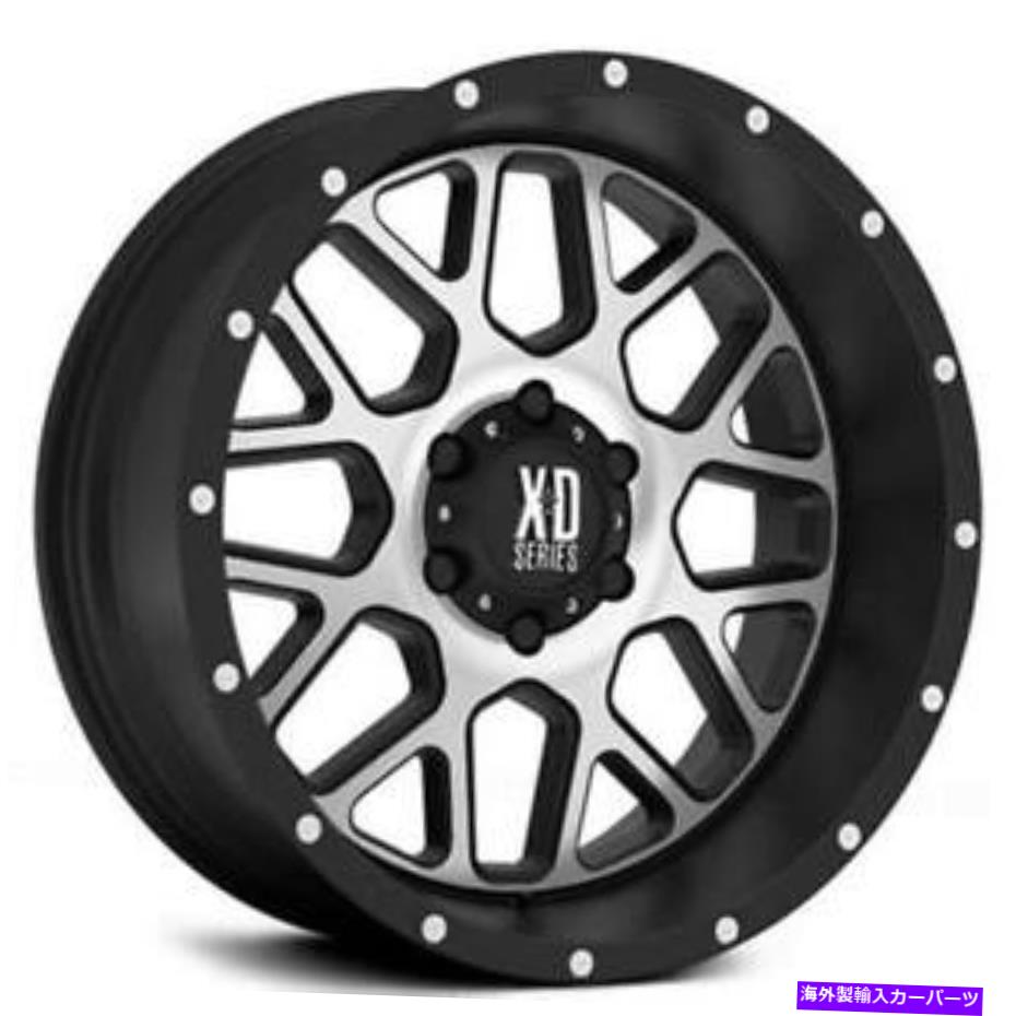 ホイール　４本セット （4）18x9 XDホイールXD820グレネードサテンブラックW機械加工されたフェイスオフロード（B43） (4) 18x9 XD Wheels XD820 Grenade Satin Black w Machined Face Off Road (B43)【並行輸入品】