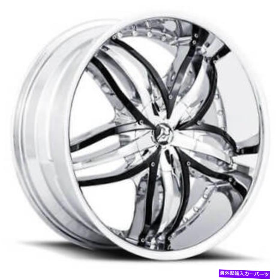 ホイール　４本セット （4）20 "ディアブロホイールエンジェルクロムと黒いインサートリム（B45） (4) 20" Diablo Wheels Angel Chrome with Black Insert Rims (B45)【並行輸入品】｜Us Custom Parts Shop USDM