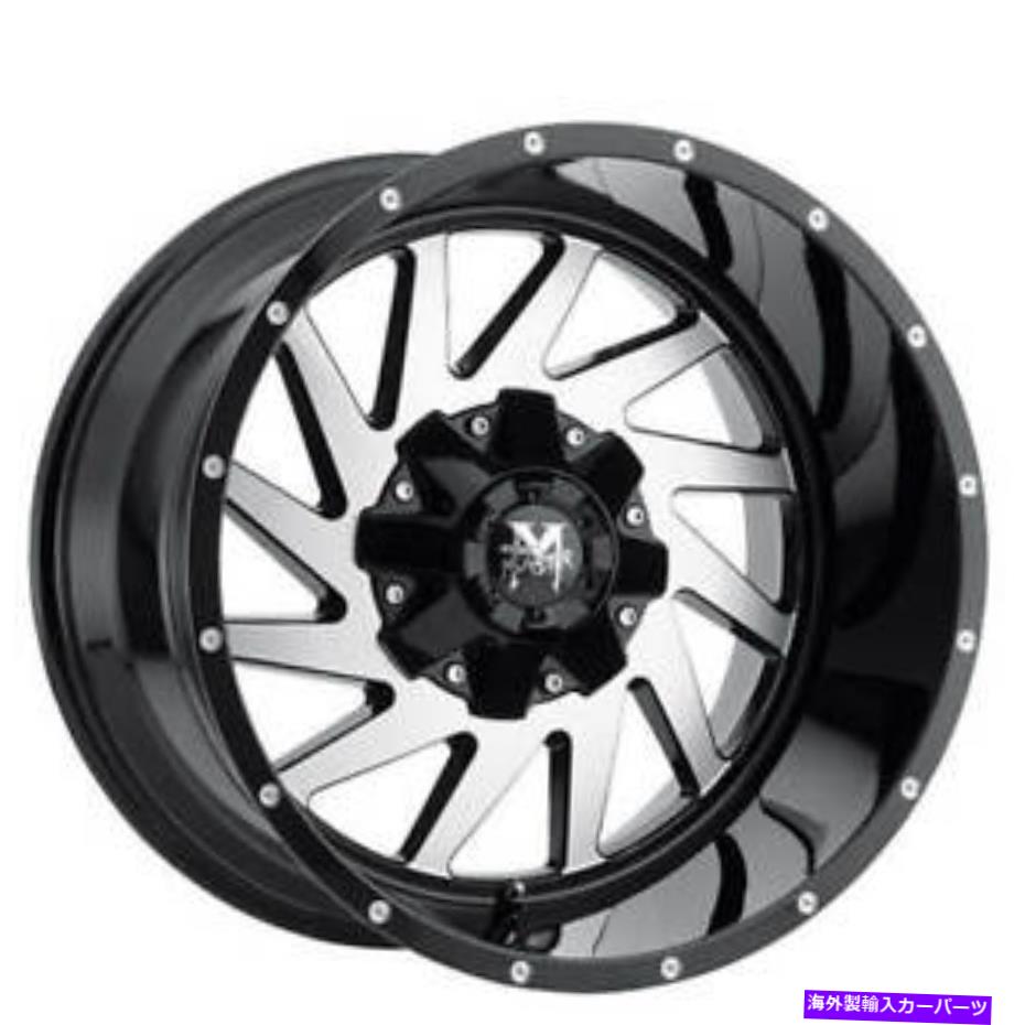 ホイール 4本セット (4)20 "オフロードモンスターホイールM12マットブラック機械加工リム(B45) (4) 20" Off Road Monster Wheels M12 Matte Black Machined Rims (B45)【並行輸入品】|Us Custom Parts Shop USDM