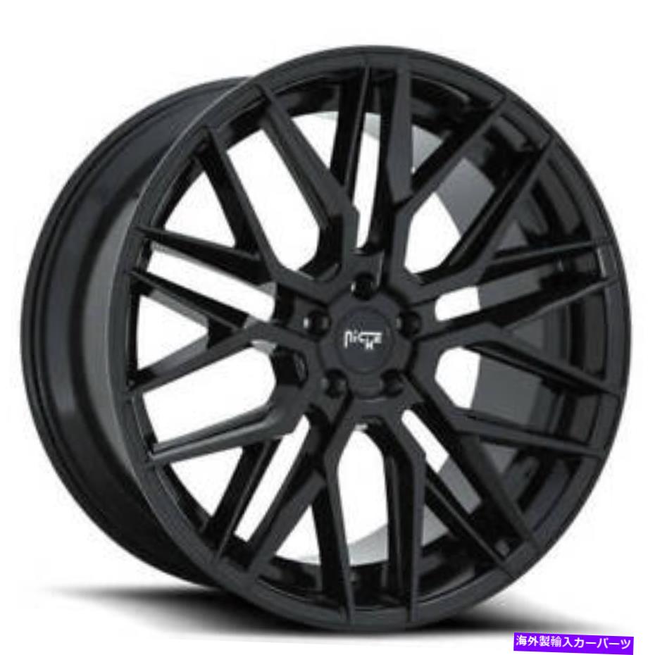 ホイール　４本セット （4）20 "ずらされたニッチホイールM224ガンマグロスブラックリム（B46） (4) 20" Staggered Niche Wheels M224 Gamma Gloss Black Rims(B46)【並行輸入品】｜Us Custom Parts Shop USDM