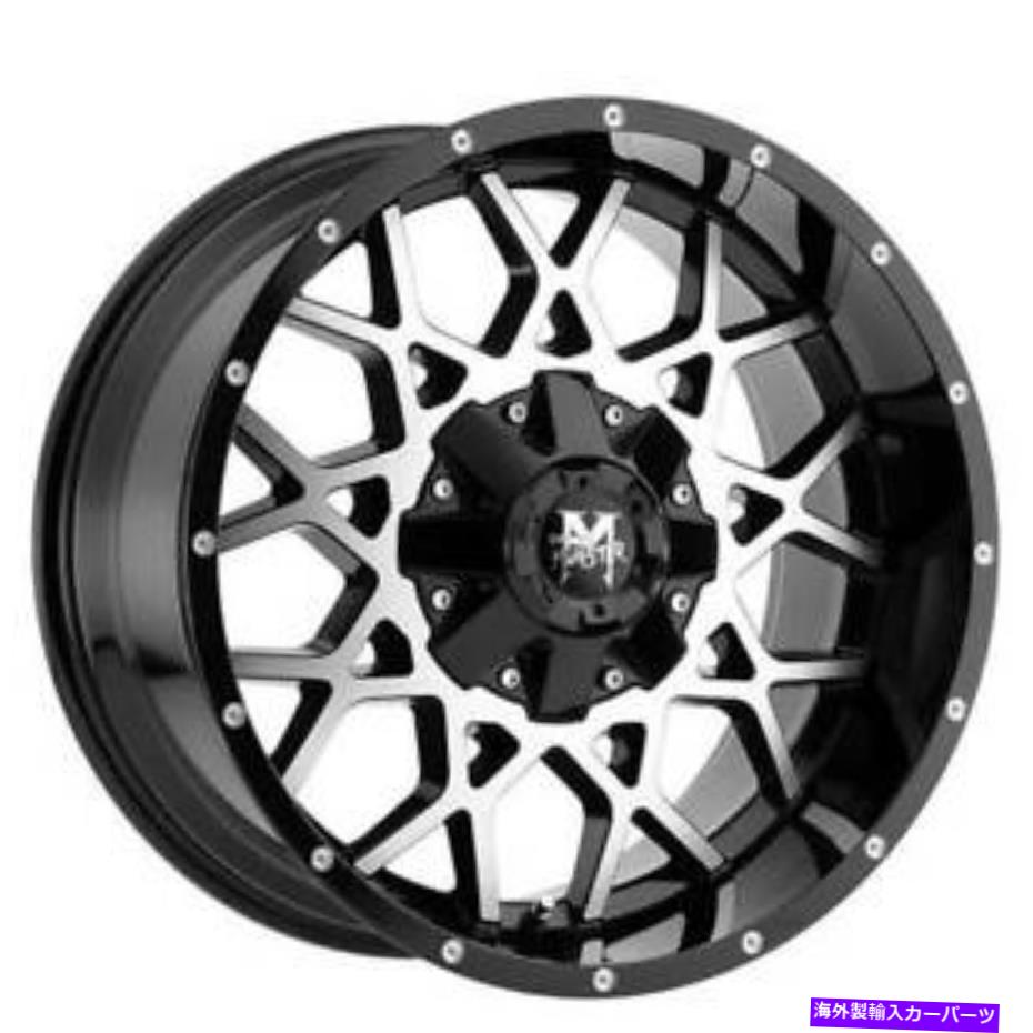 ホイール　４本セット （4）20 "オフロードモンスターホイールM14マットブラック機械加工リム（B43） (4) 20" Off Road Monster Wheels M14 Matte Black Machined Rims(B43)【並行輸入品】｜Us Custom Parts Shop USDM