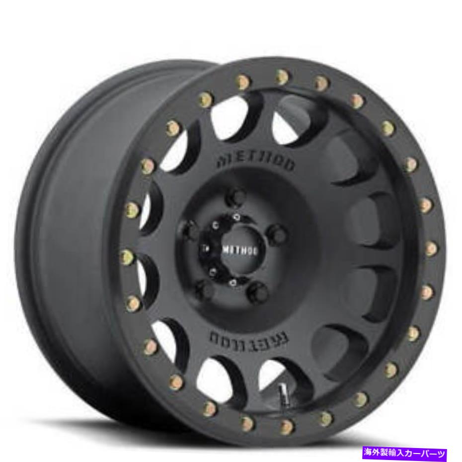 ホイール　４本セット （4）17x8.5メソッドホイールMR105ビードロックマットブラックオフロードリム（B7） (4) 17x8.5 Method Wheels MR105 Beadlock Matte Black Off Road Rims (B7)【並行輸入品】