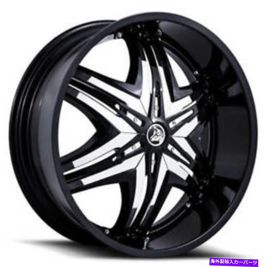ホイール 4本セット (4)22 "ディアブロホイールエリートブラッククロムインサートリム(B41) (4) 22" Diablo Wheels Elite Black with Chrome Insert Rims (B41)【並行輸入品】|Us Custom Parts Shop USDM