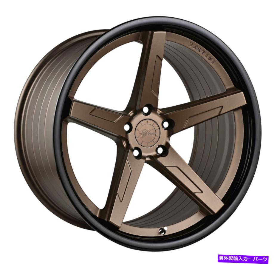 ホイール　４本セット （4）20 "Staggered Vertini Wheels RFS1.7グロスブラックリップ付きサテンブロンズ（B5） (4) 20" Staggered Vertini Wheels RFS1.7 Satin Bronze with Gloss Black Lip (B5)【並行輸入品】｜Us Custom Parts Shop USDM
