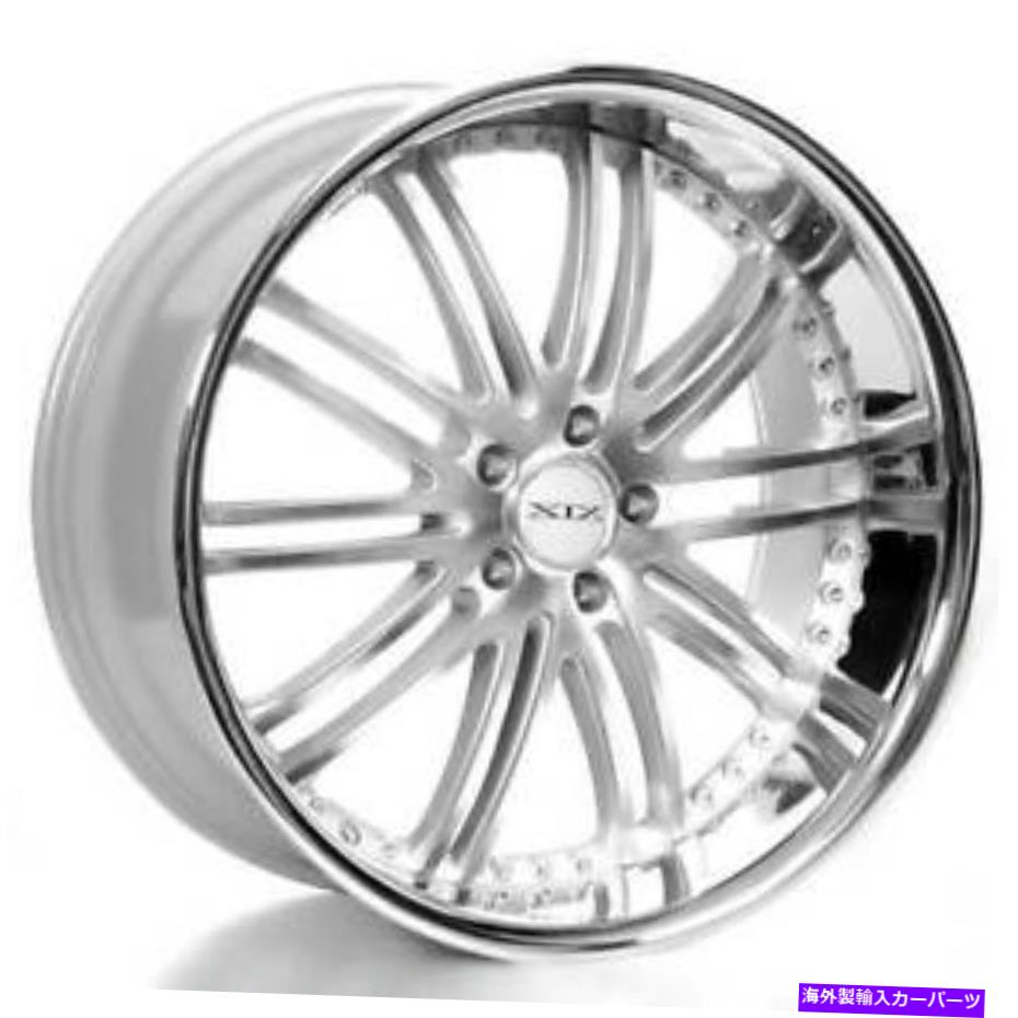 ホイール 4本セット 22x9 / 22x10.5 xixホイールx23 SSリップリム付きシルバーマシン(B4) 22x9 / 22x10.5 XIX Wheels X23 Silver Machine with SS Lip Rims (B4)【並行輸入品】|Us Custom Parts Shop USDM