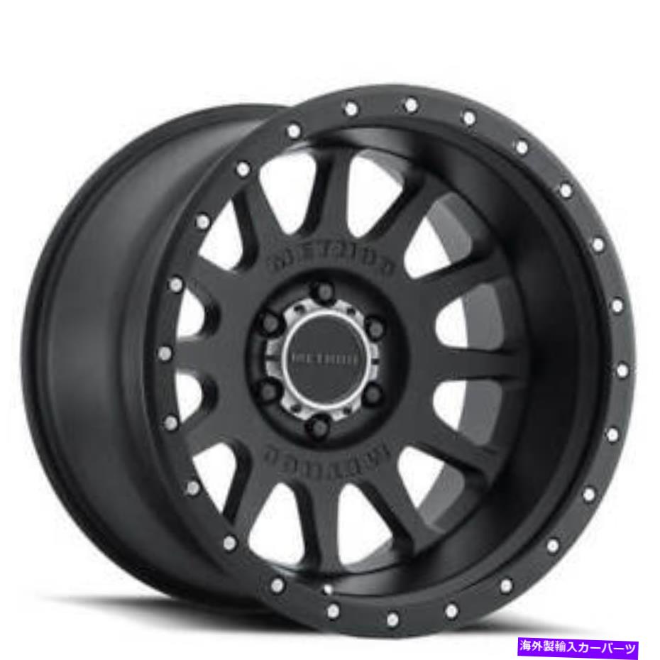 ホイール　４本セット （4）20x9メソッドホイールMR605 NVマットブラックオフロードリム（B12） (4) 20x9 Method Wheels MR605 NV Matte Black Off Road Rims (B12)【並行輸入品】