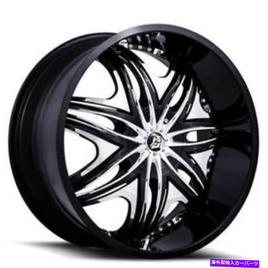 ホイール 4本セット (4)22 "Diablo Wheels Morpheus Black with Chrome Inters Rims(B43) (4) 22" Diablo Wheels Morpheus Black with Chrome Insert Rims (B43)【並行輸入品】|Us Custom Parts Shop USDM