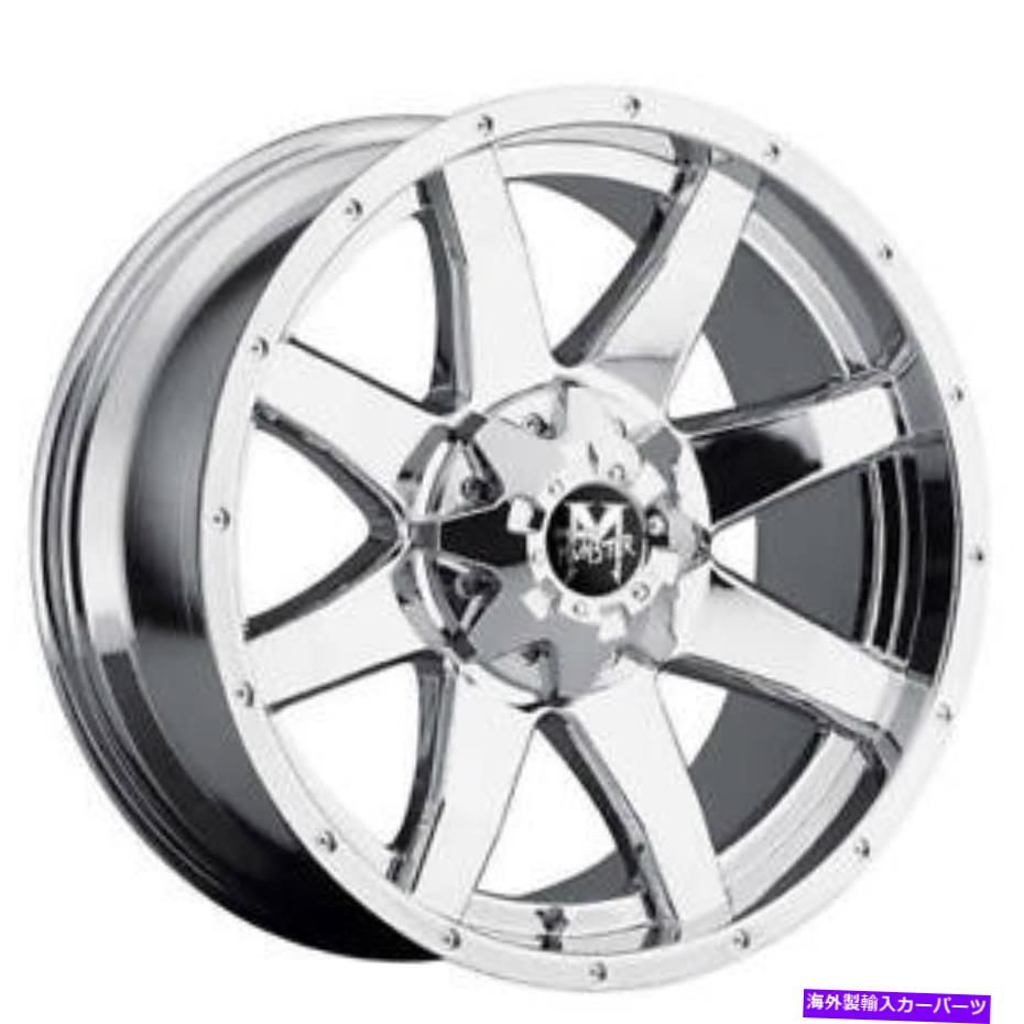 ホイール　４本セット （4）20x12オフロードモンスターホイールM08クロムリム（B41） (4) 20x12 Off Road Monster Wheels M08 Chrome Rims (B41)【並行輸入品】