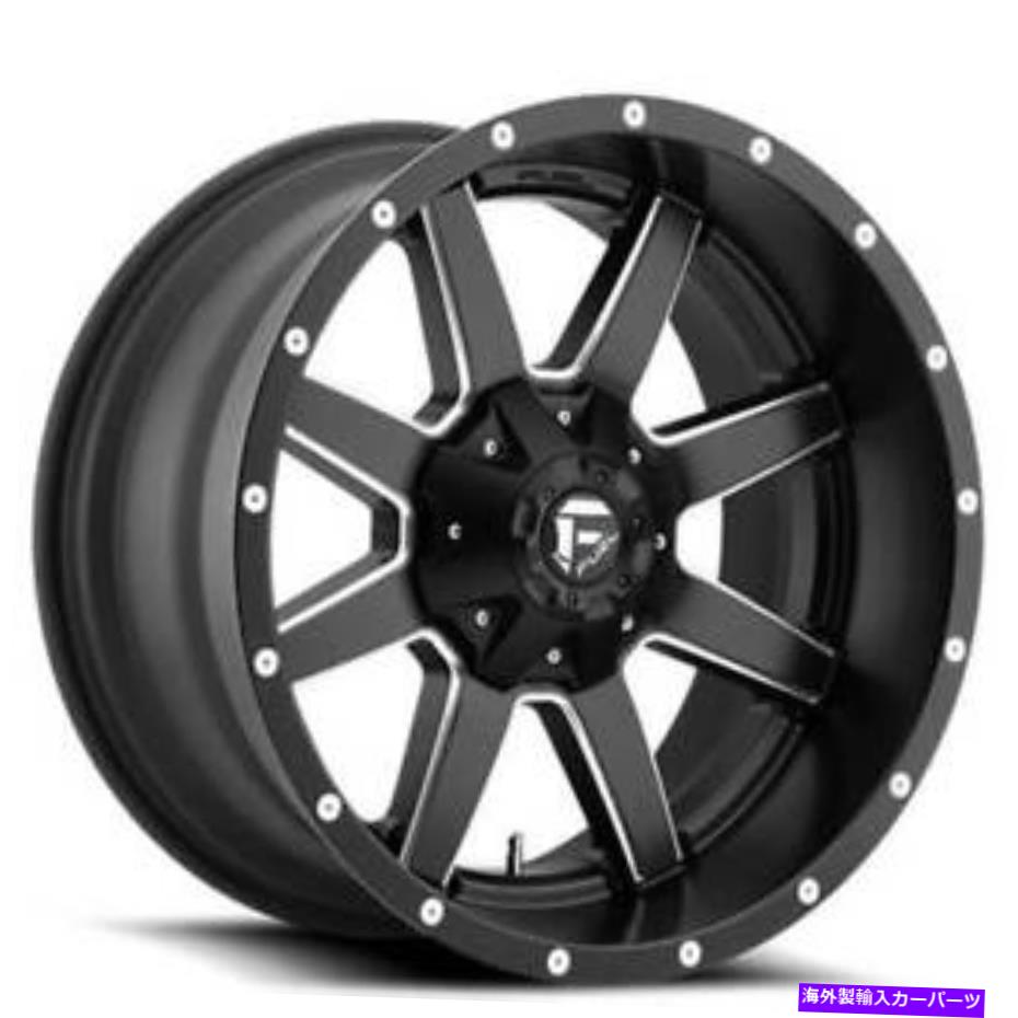 ホイール 4本セット (4)20x10燃料ホイールd538マーベリックブラックミルドロードリム(B42) (4) 20x10 Fuel Wheels D538 Maverick Black Milled Off Road Rims (B42)【並行輸入品】