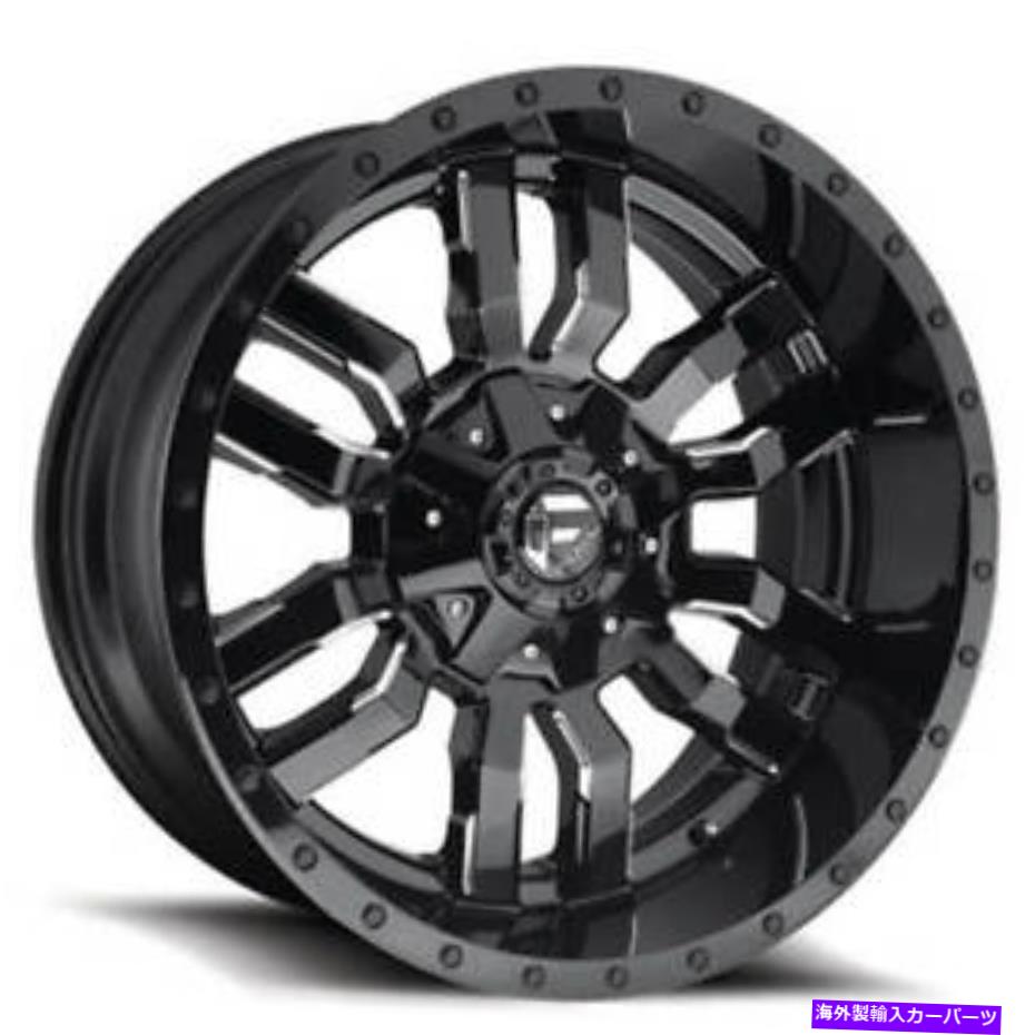 ホイール 4本セット (4)22x12燃料ホイールd595スレッジグロスブラックミルドロードリム(B41) (4) 22x12 Fuel Wheels D595 Sledge Gloss Black Milled Off Road Rims (B41)【並行輸入品】|Us Custom Parts Shop USDM