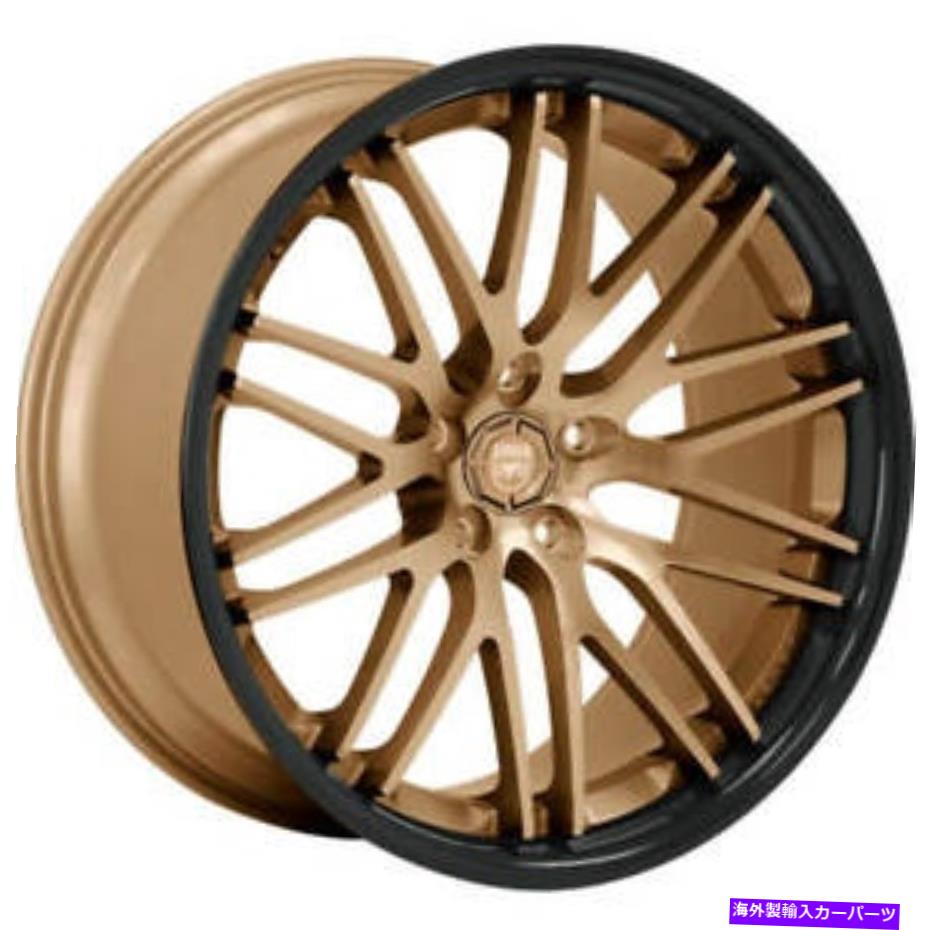 ホイール　４本セット （4）22 "ずらされたレクサニホイールrツーティサテンブロンズセンターリム（B45） (4) 22" Staggered Lexani Wheels R-Twenty Satin Bronze Center Rims (B45)【並行輸入品】｜Us Custom Parts Shop USDM