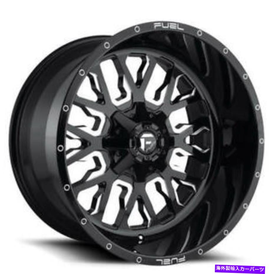 ホイール　４本セット （4）22x10燃料ホイールd611ストロークグロスブラックミルドロードリム（B48） (4) 22x10 Fuel Wheels D611 Stroke Gloss Black Milled Off Road Rims (B48)【並行輸入品】