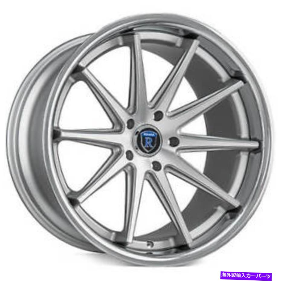 ホイール　４本セット （4）22x10.5 RohanaWheels RC10機械加工シルバーリム（B11） (4) 22x10.5 Rohana Wheels RC10 Machined Silver Rims (B11)【並行輸入品】