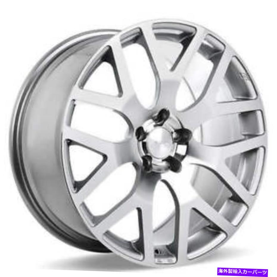 ホイール 4本セット (4)22 "エース合金ホイールaff07機械加工されたフェイスリム(B41) (4) 22" Ace Alloy Wheels AFF07 Silver with Machined Face Rims(B41)【並行輸入品】|Us Custom Parts Shop USDM