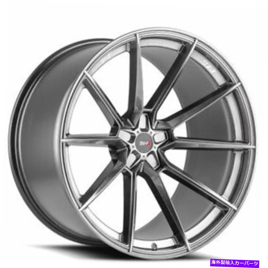 ホイール　４本セット （4）22x10 SaviniホイールSV-F4光沢グラファイトリム（B12） (4) 22x10 Savini Wheels SV-F4 Gloss Graphite Rims (B12)【並行輸入品】