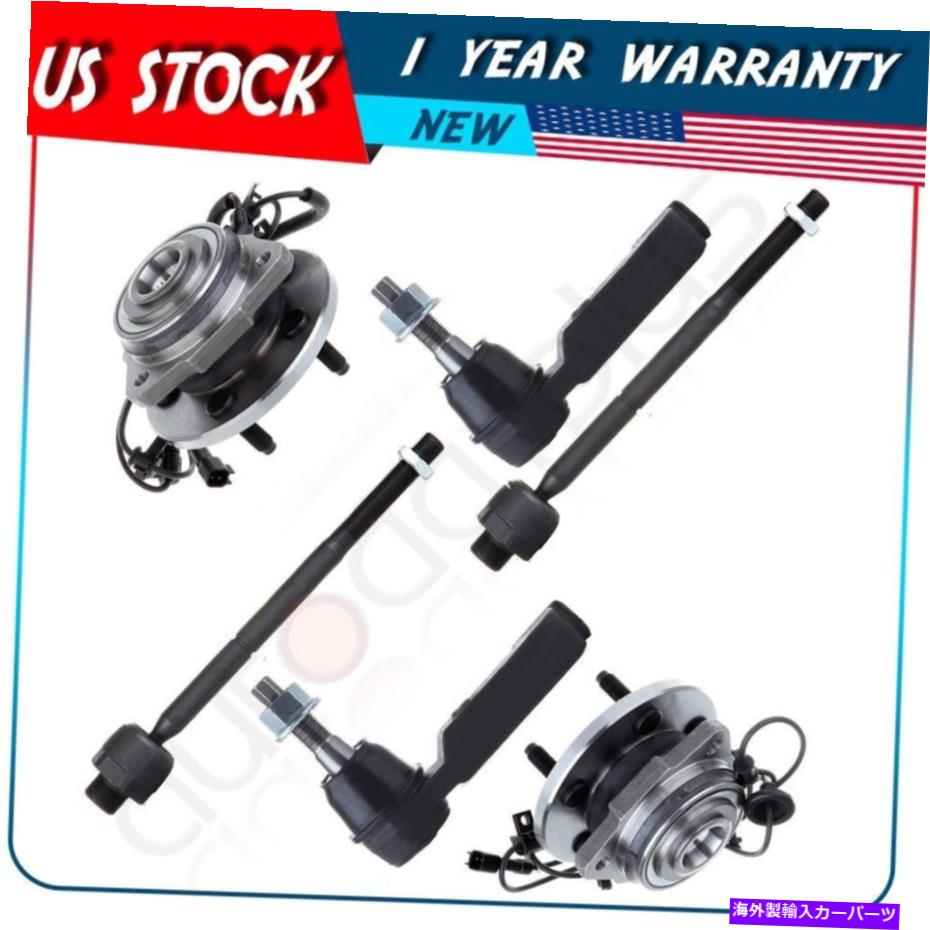 Wheel Hub Bearing 2002 2003 2004 Jeep Liberty 6アウターインナータイロッドフロントホイールベアリング＆ハブ Fits 2002 2003 2004 Jeep Liberty 6 Outer Inner Tie Rod Front Wheel Bearing & Hub【並行輸入品】