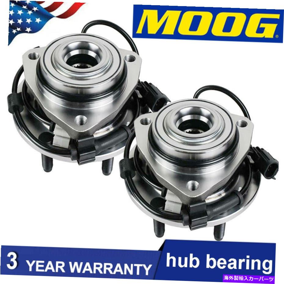 Wheel Hub Bearing Chevy Trailblazer SSR GMC Envoy Buick U4用のムーグフロントホイールベアリングハブ Pair MOOG Front Wheel Bearing Hub for Chevy Trailblazer SSR GMC Envoy Buick U4【並行輸入品】