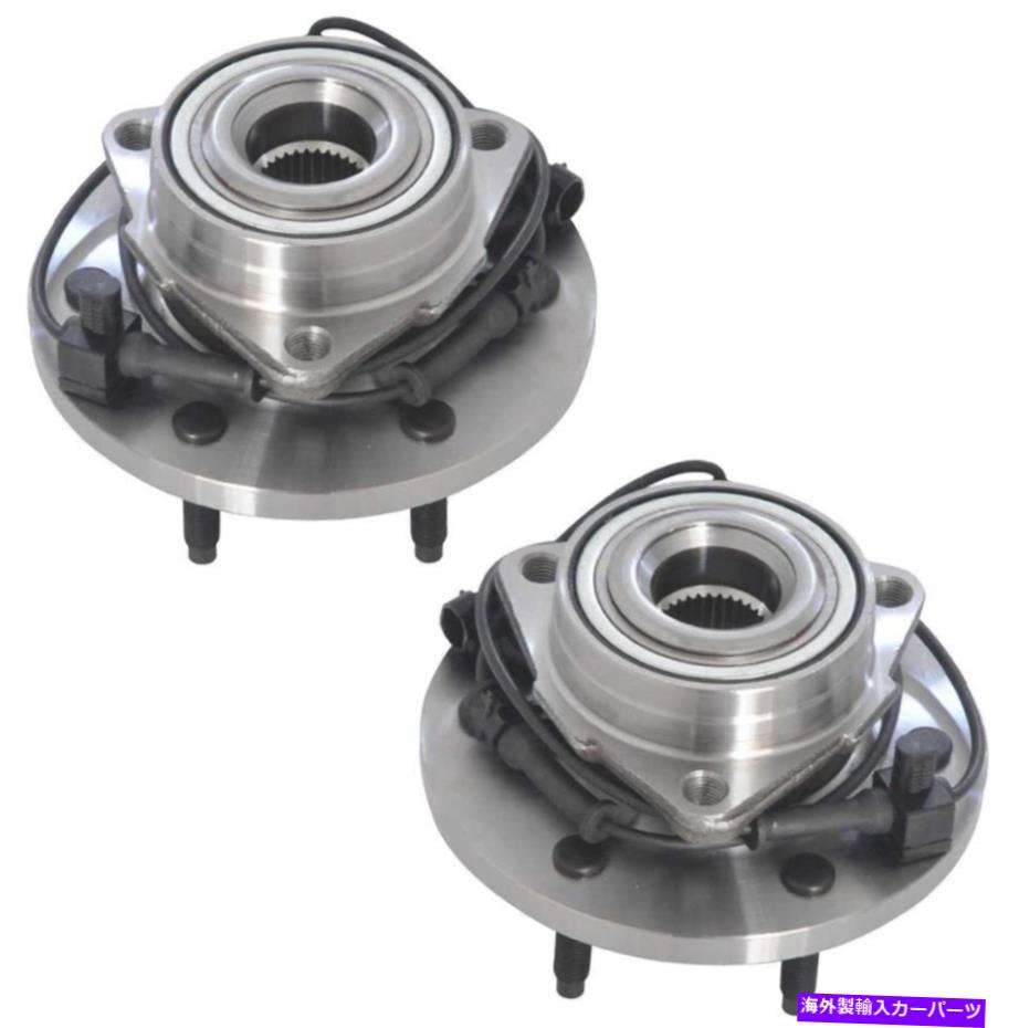Wheel Hub Bearing 2つの新しいフロントドライバーと助手席のハイブハブとハマーのベアリングH3 W/ ABS C6 2 New Front Driver and Passenger Wheel Hub and Bearing for Hummer H3 w/ ABS c6【並行輸入品】