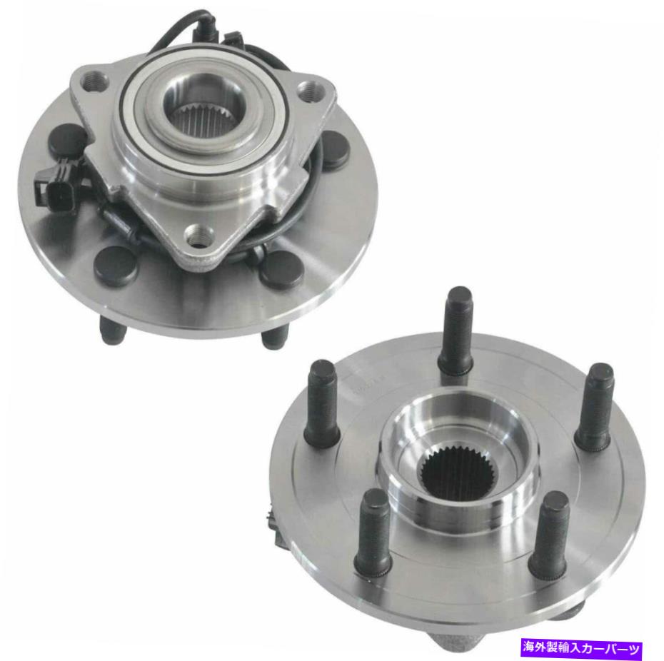 Wheel Hub Bearing 2PCフロントホイールベアリングハブ2002-2004 05 Dodge Ram 1500 5ラグ4輪腹筋 2pc Front Wheel Bearing Hub for 2002-2004 05 Dodge Ram 1500 5Lug 4wheel ABS IN【並行輸入品】