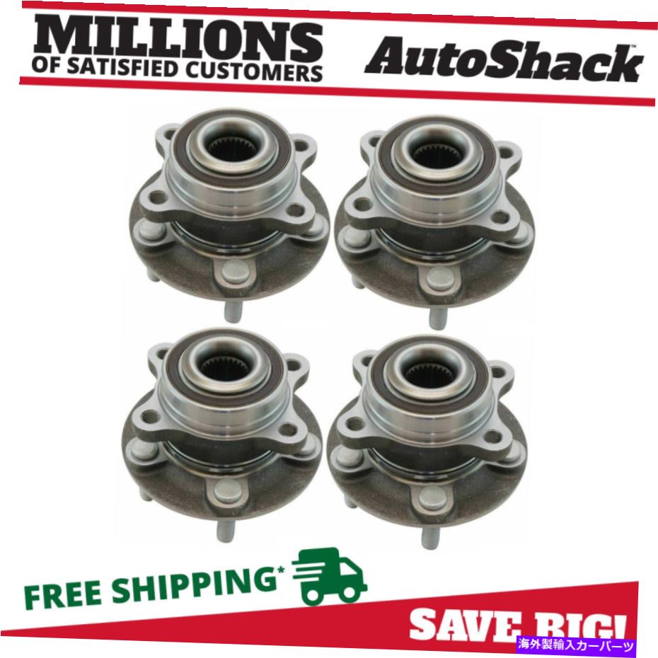 Wheel Hub Bearing Lincoln MKZ 2013-2018 Ford Fusionの前後のハブベアリングセット4 Front and Rear Wheel Hub Bearings Set of 4 for Lincoln MKZ 2013-2018 Ford Fusion【並行輸入品】