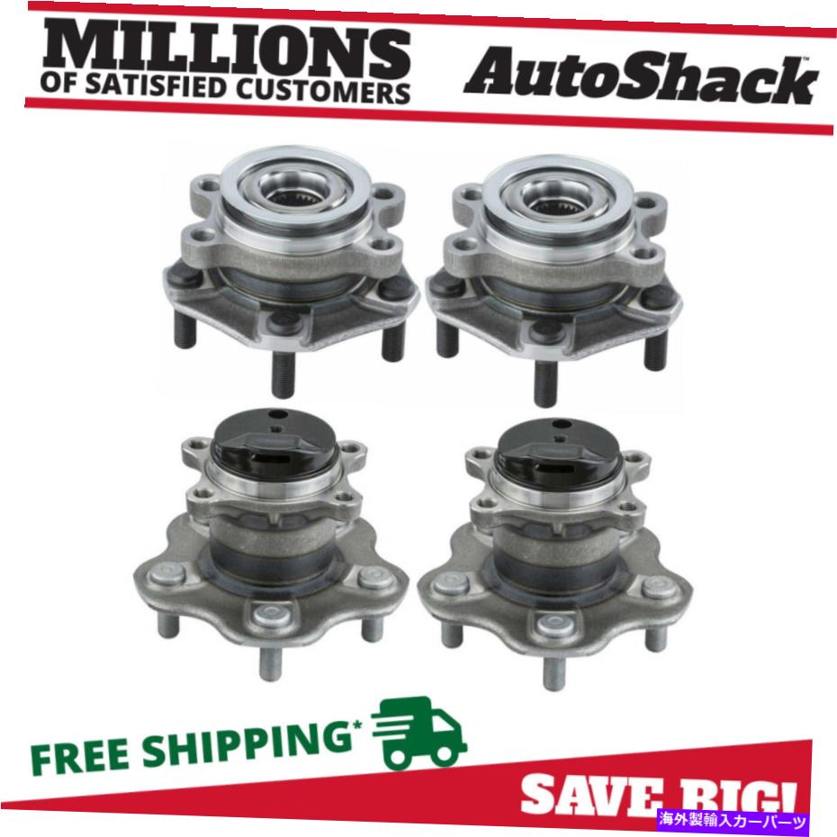 Wheel Hub Bearing 2013年から2019年の日産セントラ1.6L 1.8Lの前後のハブベアリングセット4 Front and Rear Wheel Hub Bearings Set of 4 for 2013-2019 Nissan Sentra 1.6L 1.8L【並行輸入品】