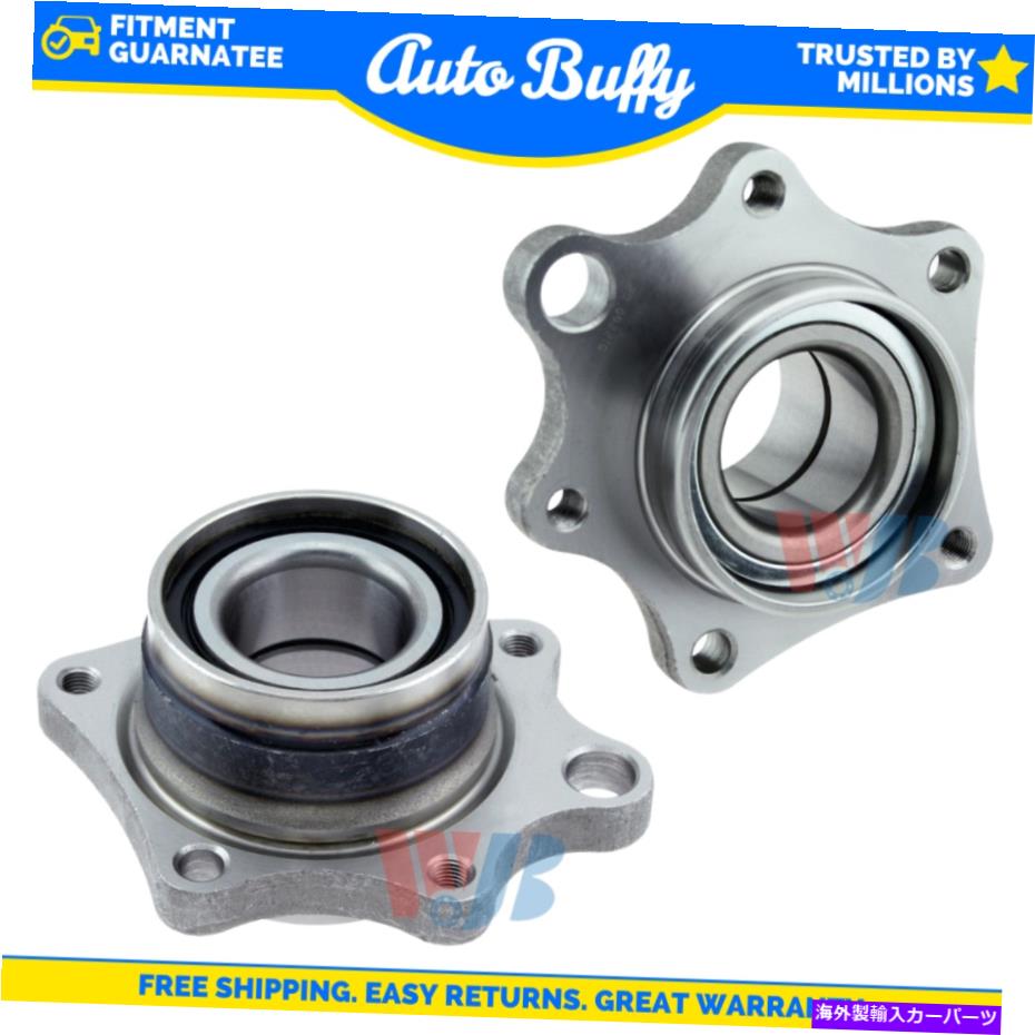 Wheel Hub Bearing WJBリアの左&右ホイールベアリング&ハブアセンブリフィット2003-2005ホンダエレメント WJB Rear Left & Right Wheel Bearing & Hub Assembly Fits 2003-2005 Honda Element【並行輸入品】