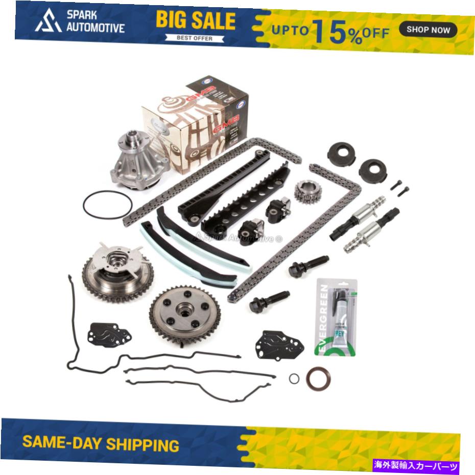 Water Pump タイミングチェーンキットカムフェイザーセレノイドウォーターポンプフィット07-08フォードリンカーン5.4L 24V Timing Chain Kit Cam Phaser Selenoid Water Pump Fit 07-08 Ford Lincoln 5.4L 24V【並行輸入品】