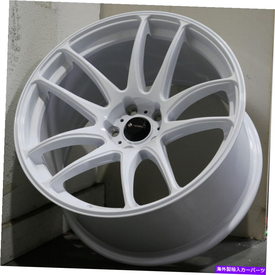 ホイール 4本セット 18x9.5/18x10.5ホワイトホイールVORS TR4 5x112 22/22(4のセット)73.1 18x9.5/18x10.5 White Wheels Vors TR4 5x112 22/22 (Set of 4) 73.1【並行輸入品】