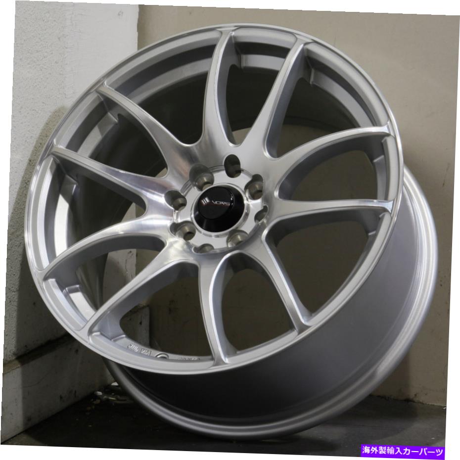 ホイール 4本セット 17x8シルバー機械加工ホイールVORS TR4 4x100/4x114.3 35(4のセット)73.1 17x8 Silver Machined Wheels Vors TR4 4x100/4x114.3 35 (Set of 4) 73.1【並行輸入品】|Us Custom Parts Shop USDM