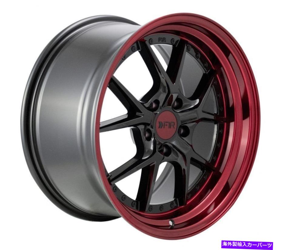 ホイール 4本セット 17x8.5ブラックレッドリップホイールF1R F105 5x114.3 38(4のセット) 17x8.5 Black Red Lip Wheels F1R F105 5x114.3 38 (Set of 4)【並行輸入品】|Us Custom Parts Shop USDM