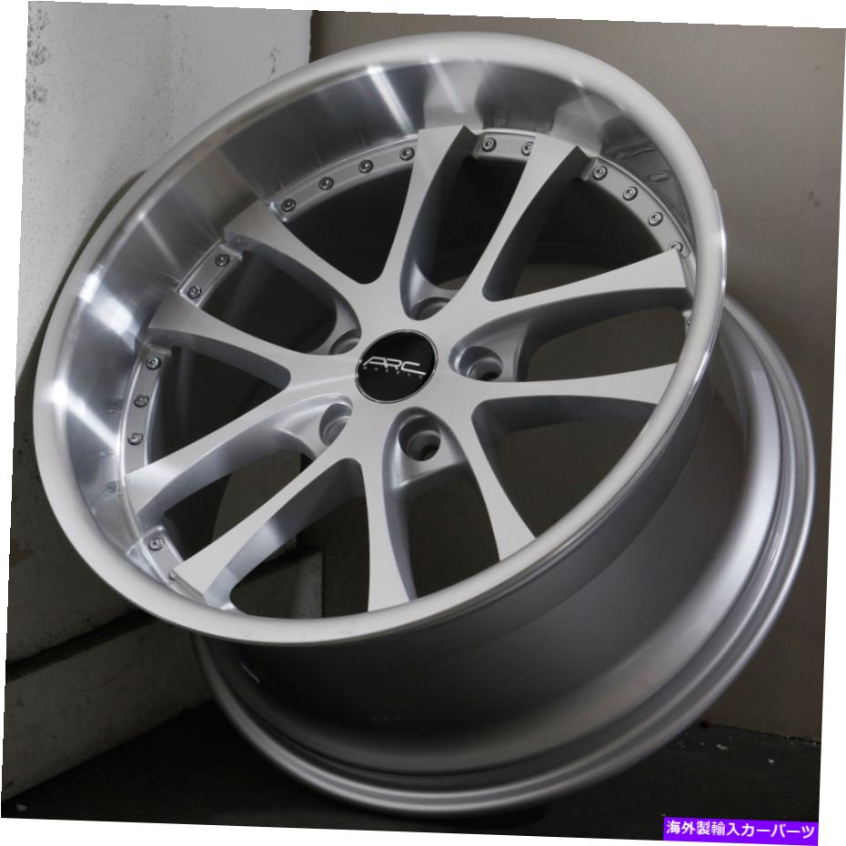 ホイール　４本セット 18x9.5銀機械加工ホイールARC AR5 5x115 30（4のセット）73.1 18x9.5 Silver Machined Wheels ARC AR5 5x115 30 (Set of 4) 73.1【並行輸入品】