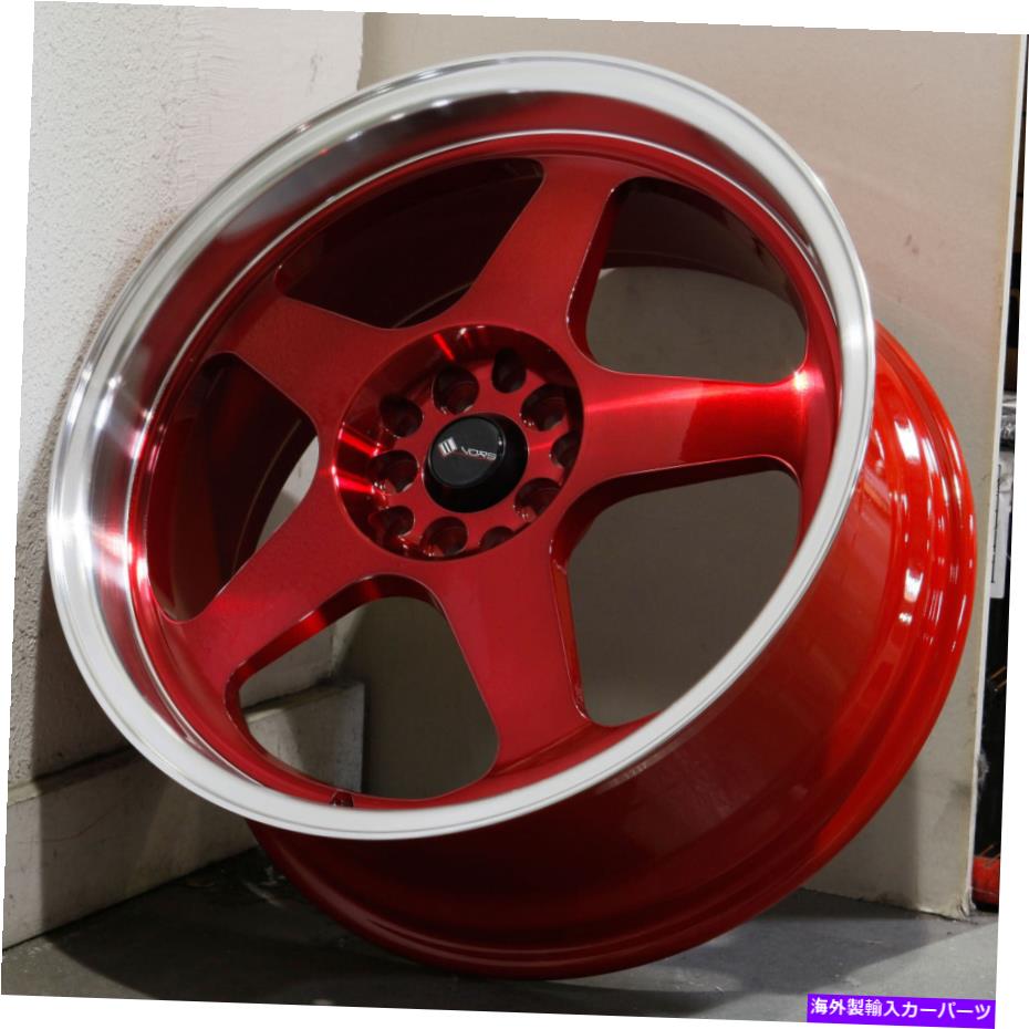 ホイール　４本セット 18x8レッドマシンリップホイールVORS SP1 5x115 35（4のセット）73.1 18x8 Red Machine Lip Wheels Vors SP1 5x115 35 (Set of 4) 73.1【並行輸入品】