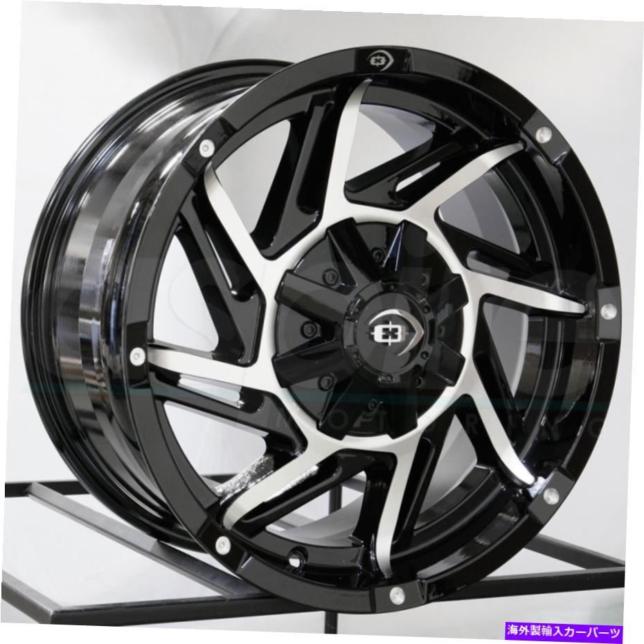 ホイール　４本セット 18x9ブラック機械加工ホイールビジョン422 Prowler 6x135 12（4のセット）87.1 New 18x9 Black Machined Wheels Vision 422 Prowler 6x135 12 (Set of 4) 87.1 New【並行輸入品】