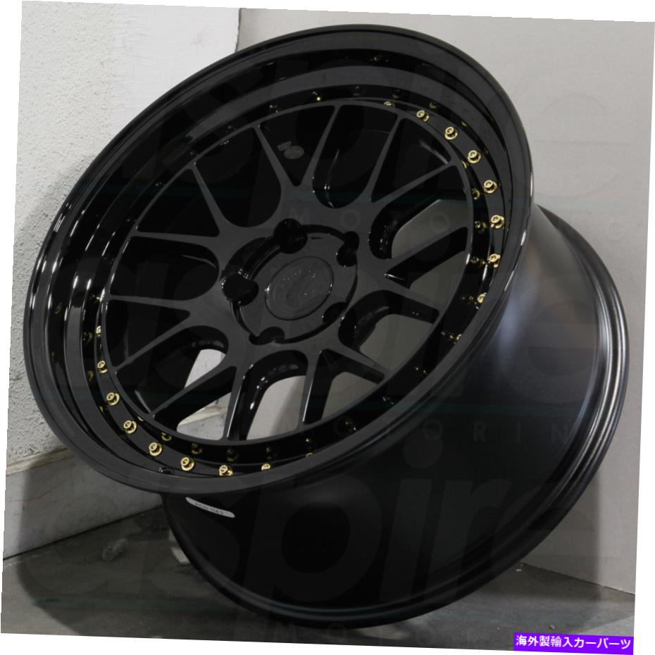 ホイール　４本セット 18x10.5グロスブラックホイールaodhan ds06 ds6 5x114.3 15（4のセット）73.1 18x10.5 Gloss Black Wheels Aodhan DS06 DS6 5x114.3 15 (Set of 4) 73.1【並行輸入品】