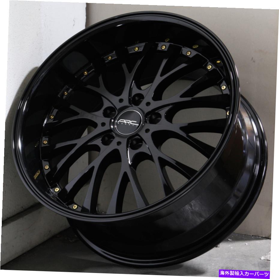 ホイール　４本セット 18x8/18x9ブラックホイールARC AR6 5x115 30/35（4のセット）73.1 18x8/18x9 Black Wheels ARC AR6 5x115 30/35 (Set of 4) 73.1【並行輸入品】