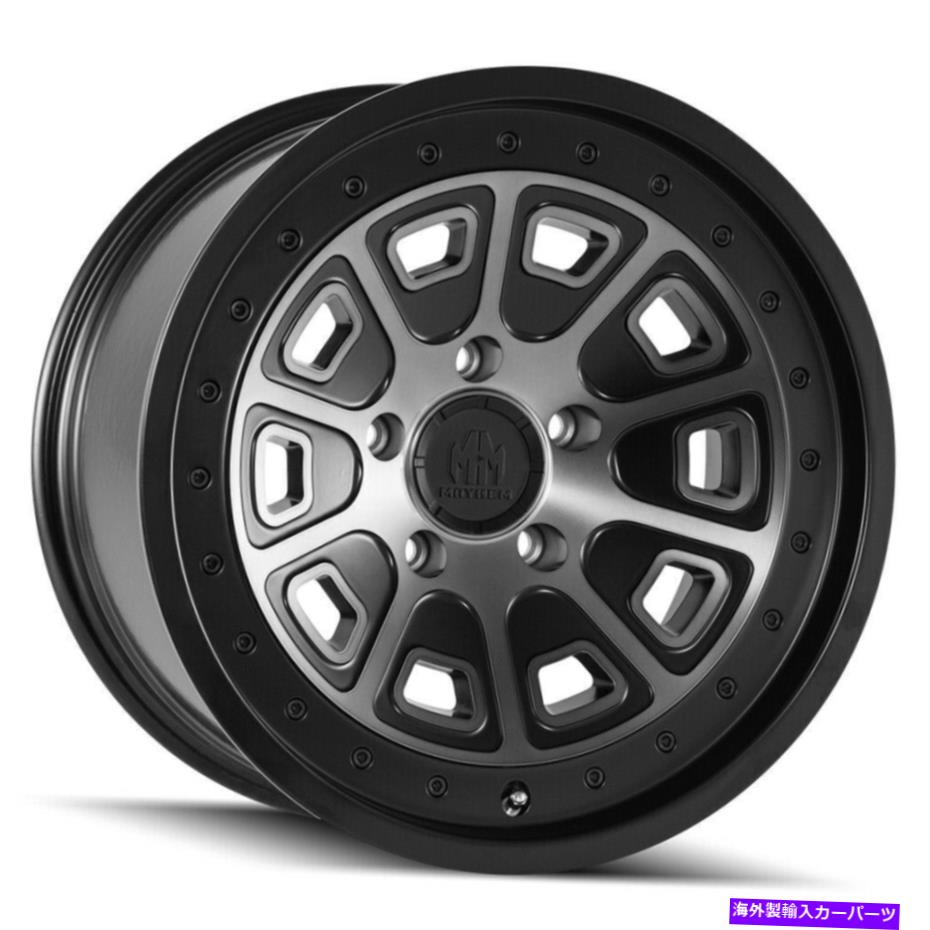 ホイール　４本セット 17x9ブラックチントホイールメイヘム8301フラットアイアン5x5/5x127 -12（4のセット）78.1 17x9 Black Tint Wheels Mayhem 8301 Flat Iron 5x5/5x127 -12 (Set of 4) 78.1【並行輸入品】｜Us Custom Parts Shop USDM