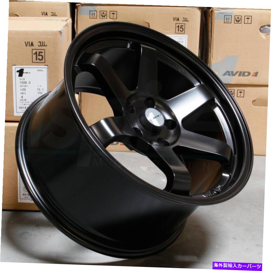 ホイール　４本セット 18x8.5/18x9.5マットブラックホイールavid1 av06 5x114.3 35/38（4のセット）73.1 18x8.5/18x9.5 Matte Black Wheels AVID1 AV06 5x114.3 35/38 (Set of 4) 73.1【並行輸入品】