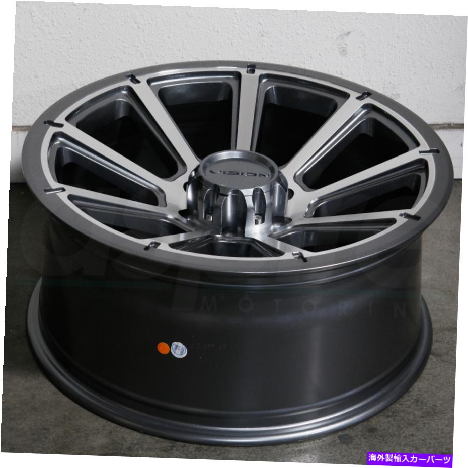 ホイール　４本セット 15x6ガンメタル機械加工ホイールビジョンHD 353タービン6x5.5/6x139.7 0（4のセット） 15x6 Gunmetal Machined Wheels Vision HD 353 Turbine 6x5.5/6x139.7 0 (Set of 4)【並行輸入品】