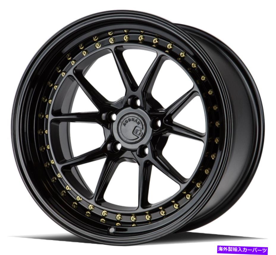 ホイール 4本セット 18x8.5グロスブラックホイールaodhan ds08 ds8 5x100 35(4のセット)73.1 18x8.5 Gloss Black Wheels Aodhan DS08 DS8 5x100 35 (Set of 4) 73.1【並行輸入品】|Us Custom Parts Shop USDM