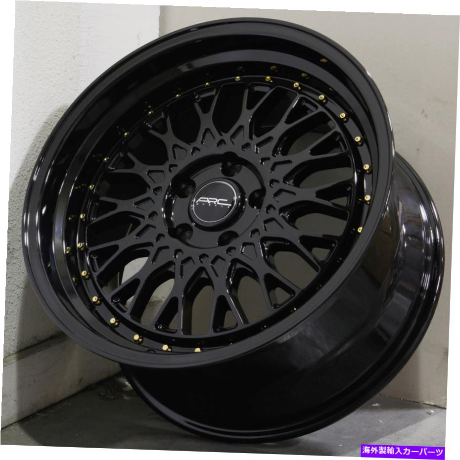 ホイール 4本セット 17x9.5ブラックホイールARC AR1 5x110 35(4のセット)73.1 17x9.5 Black Wheels ARC AR1 5x110 35 (Set of 4) 73.1【並行輸入品】|Us Custom Parts Shop USDM