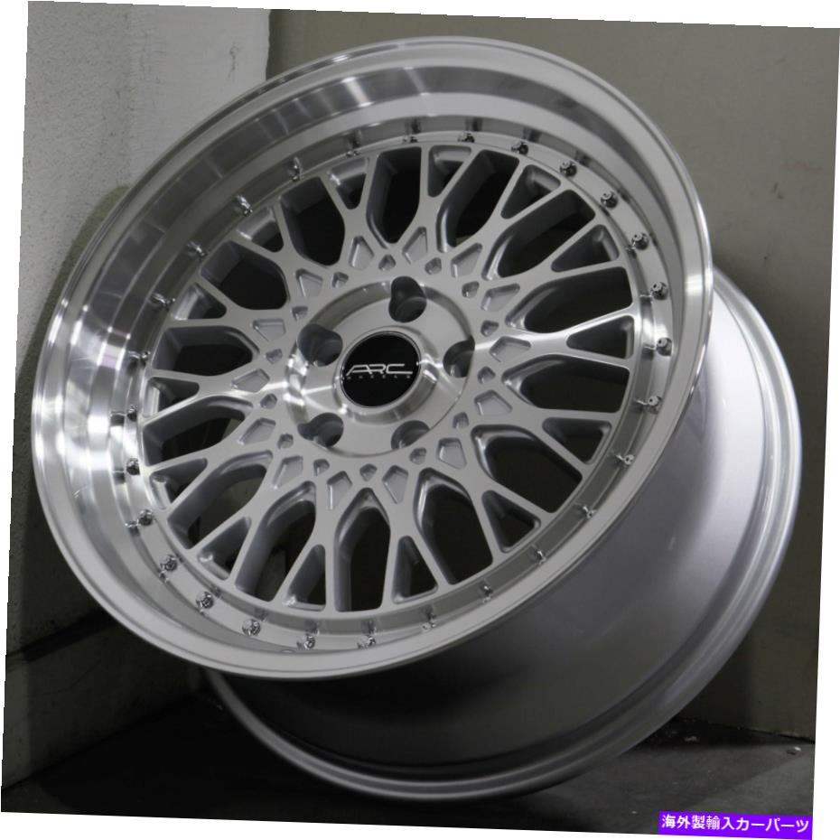 ホイール 4本セット 18x8.5銀機械加工ホイールARC AR1 5x114.3 35(4のセット)73.1 18x8.5 Silver Machined Wheels ARC AR1 5x114.3 35 (Set of 4) 73.1【並行輸入品】|Us Custom Parts Shop USDM