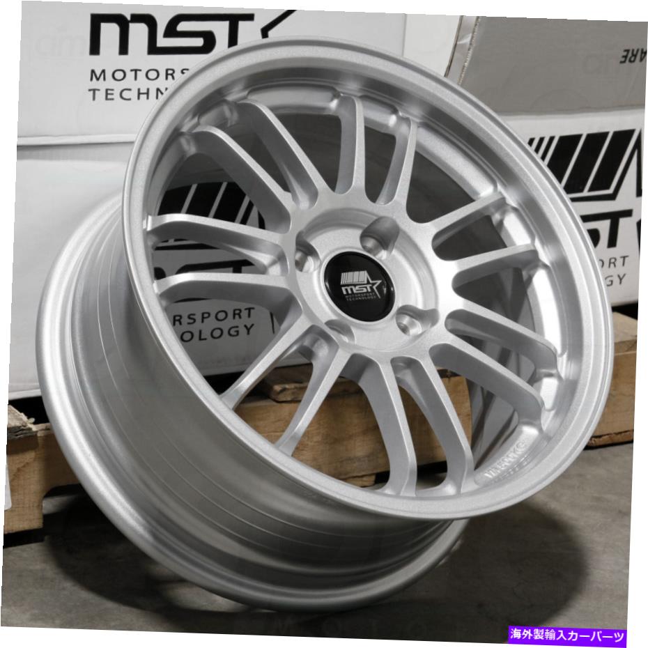ホイール　４本セット 15x7光沢のあるシルバーホイールMST MT45 4x100 35（4のセット）73.1 15x7 Glossy Silver Wheels MST MT45 4x100 35 (Set of 4) 73.1【並行輸入品】