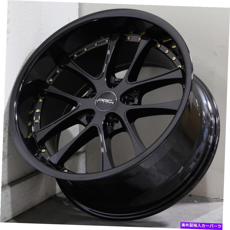 ホイール　４本セット 18x9.5ブラックホイールARC AR5 5x108 30（4のセット）73.1 18x9.5 Black Wheels ARC AR5 5x108 30 (Set of 4) 73.1【並行輸入品】