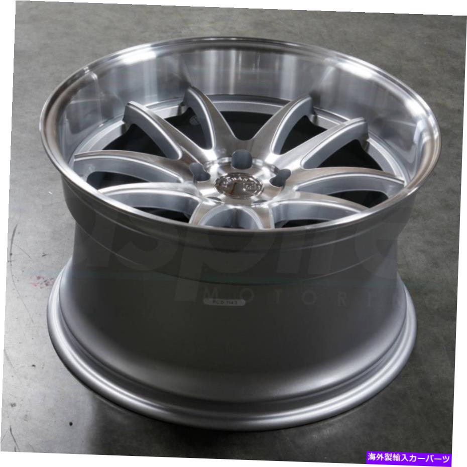 ホイール　４本セット 18x9.5/18x10.5シルバー機械加工ホイールaodhan ds02 ds2 5x114.3 22/22（4のセット） 18x9.5/18x10.5 Silver Machined Wheels Aodhan DS02 DS2 5x114.3 22/22 (Set of 4)【並行輸入品】