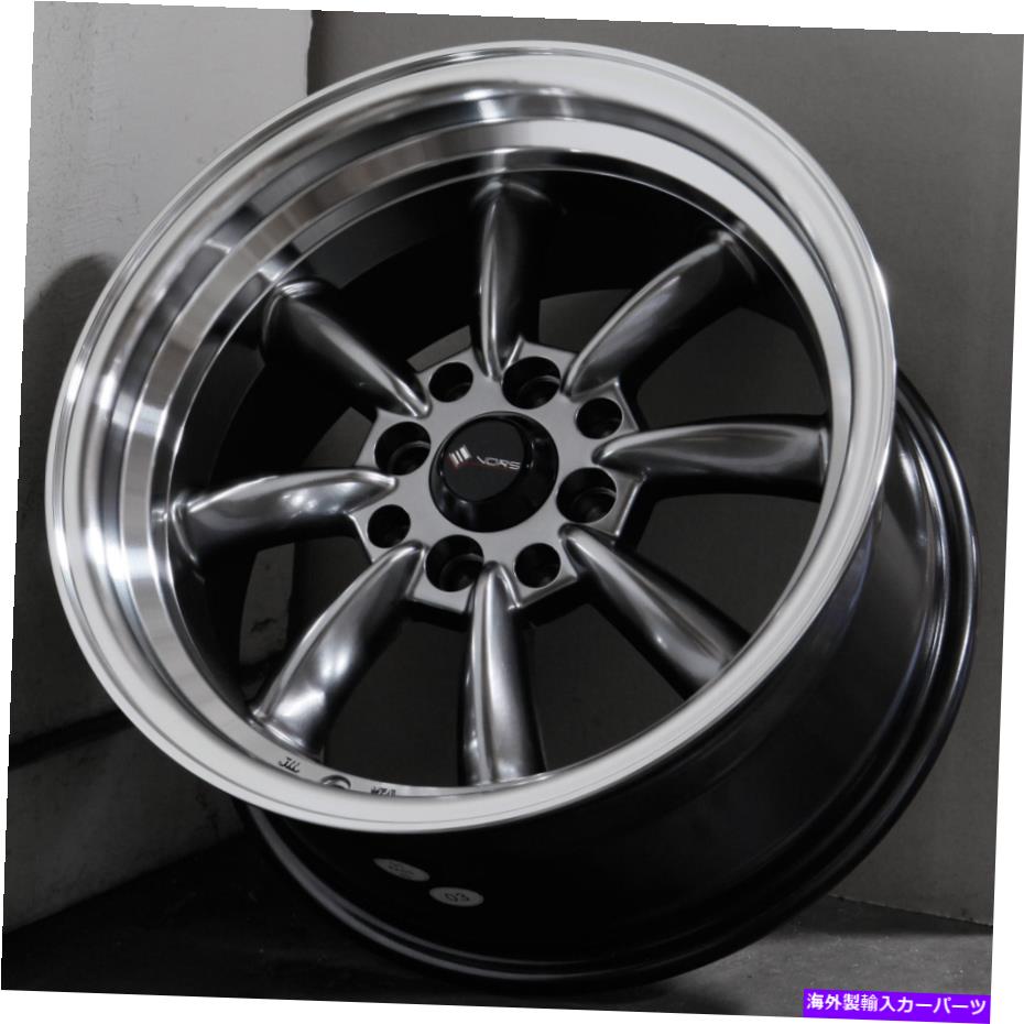ホイール　４本セット 15x8ハイパーブラックホイールVORS TR9 4x100/4x114.3 20（4のセット）73.1 15x8 Hyper Black Wheels Vors TR9 4x100/4x114.3 20 (Set of 4) 73.1【並行輸入品】