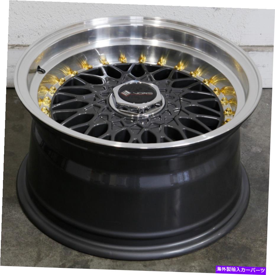 ホイール 4本セット 15x8ガンメタルホイールVORS VR3 4x100/4x114.3 20(4のセット)73.1 15x8 Gun Metal Wheels Vors VR3 4x100/4x114.3 20 (Set of 4) 73.1【並行輸入品】|Us Custom Parts Shop USDM