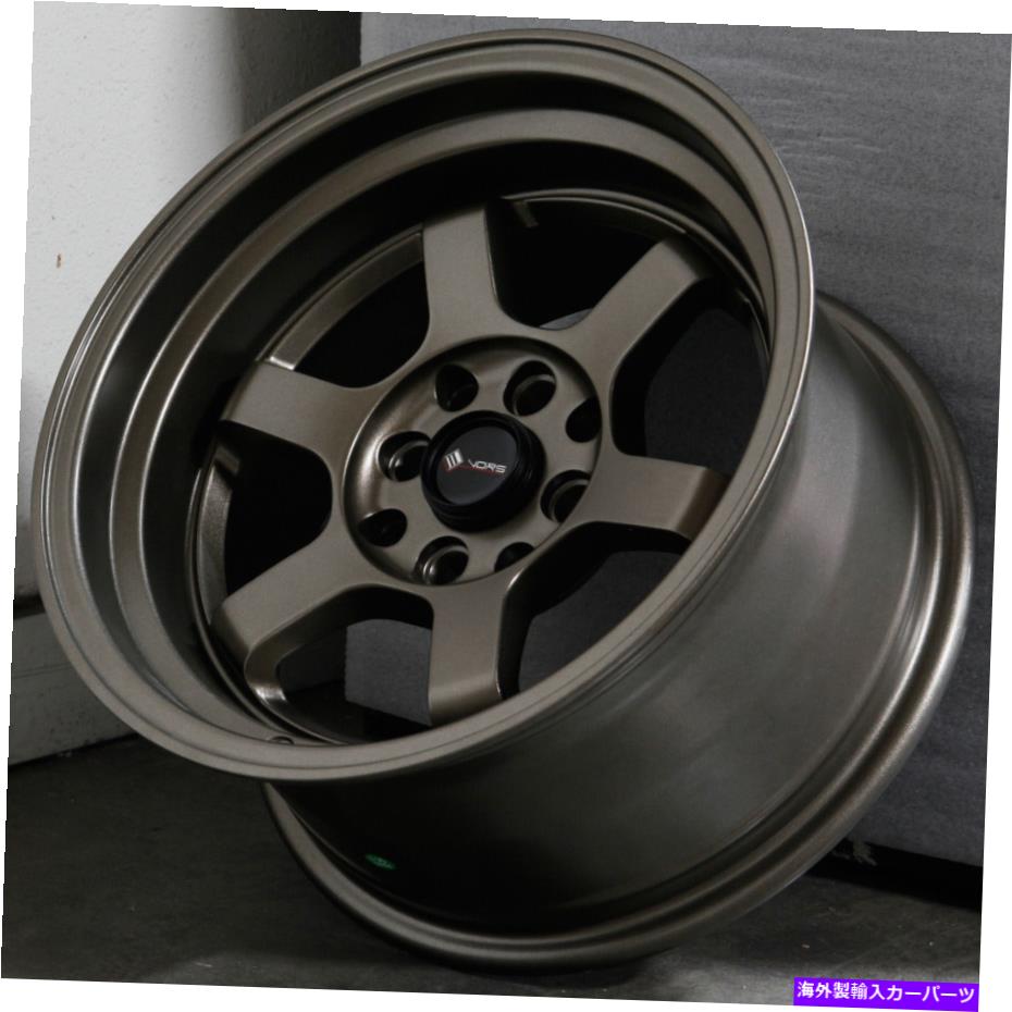 ホイール　４本セット 15x8ブロンズホイールVORS TR7 4x108 0（4のセット）73.1 15x8 Bronze Wheels Vors TR7 4x108 0 (Set of 4) 73.1【並行輸入品】